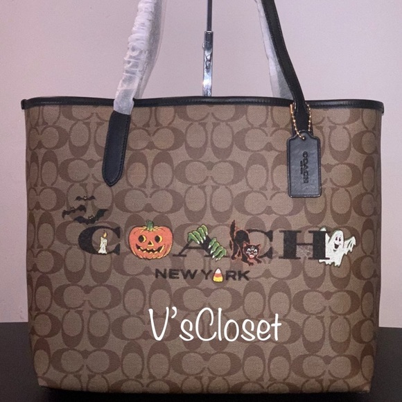 ❤️SOLD❤️NWT Coach Halloween Tote❤️PRICE IS FIRM❤️LAST ONE!!! - Picture 3 of 5